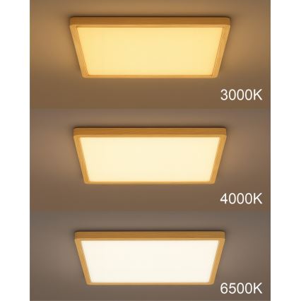 Plafonnier LED/32W/230V 3000/4000/6500K 40x40 cm beige